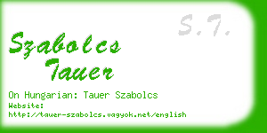 szabolcs tauer business card
